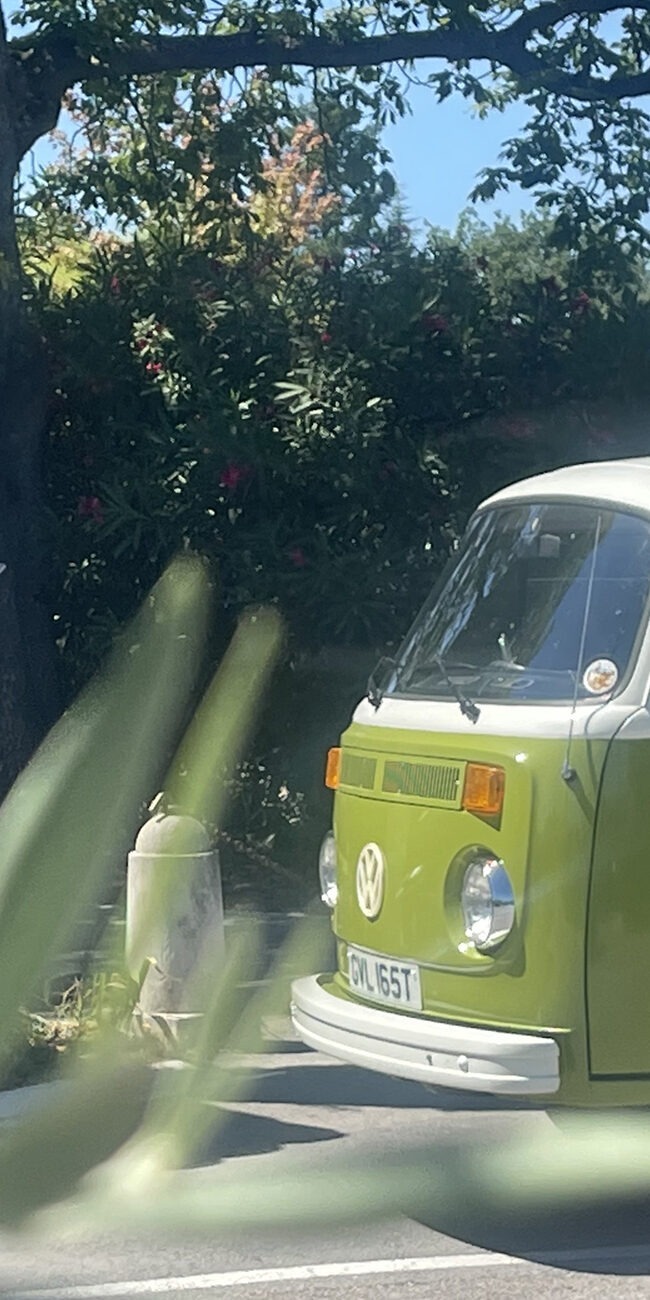 Arrival of a green van at Monplaisir